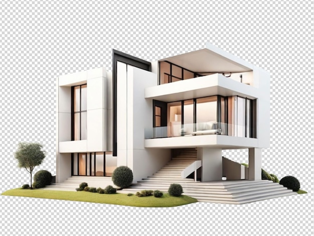 PSD modern house png transparent