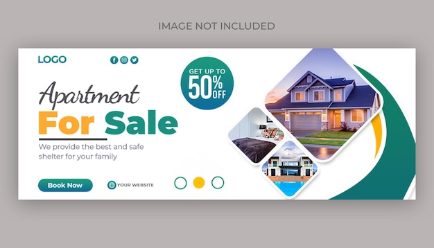 PSD modern house for sale banner