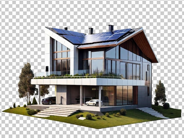 PSD modern house with solar