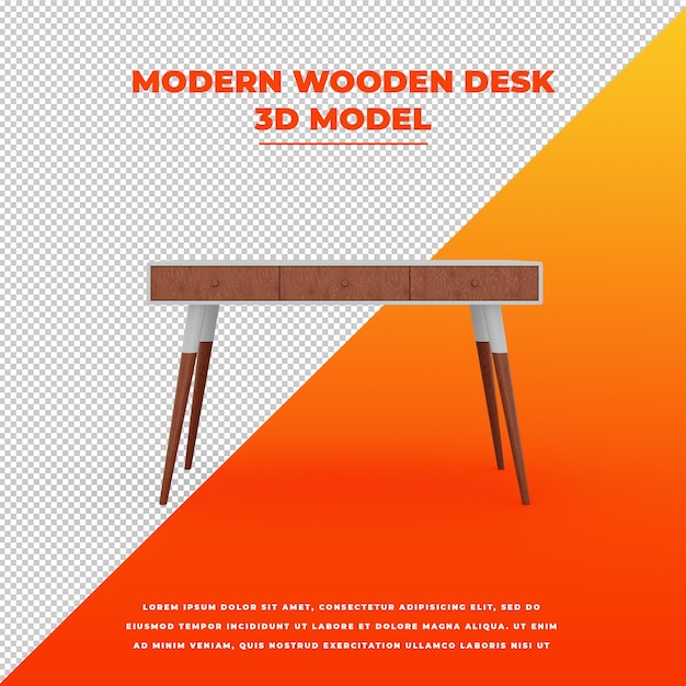 Modern houten bureau