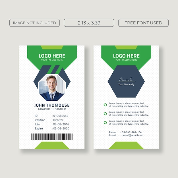 modern id card design