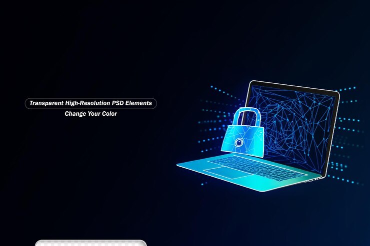 PSD modern illustration of data protection