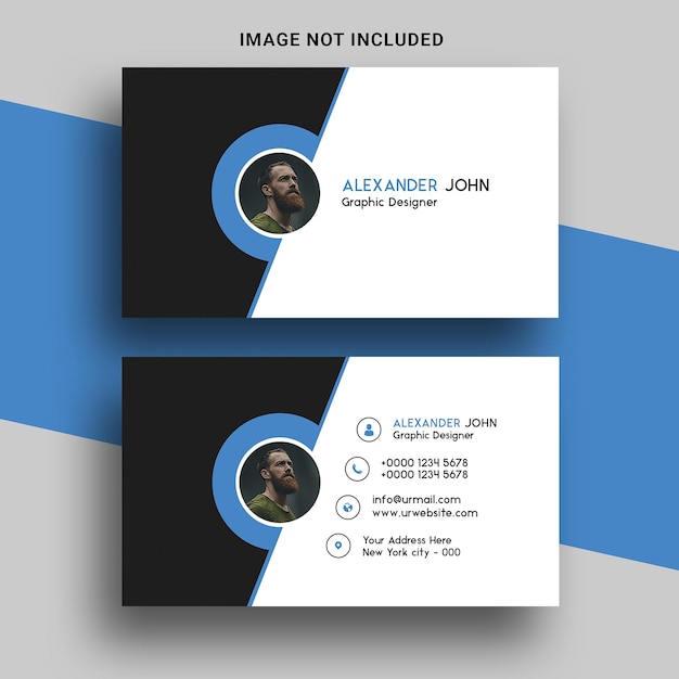 Modern individual profile business card psd template