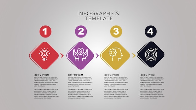 Modern infografik, stegkoncept, kreativ design