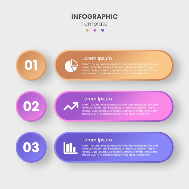 modern infografikk trinn mal