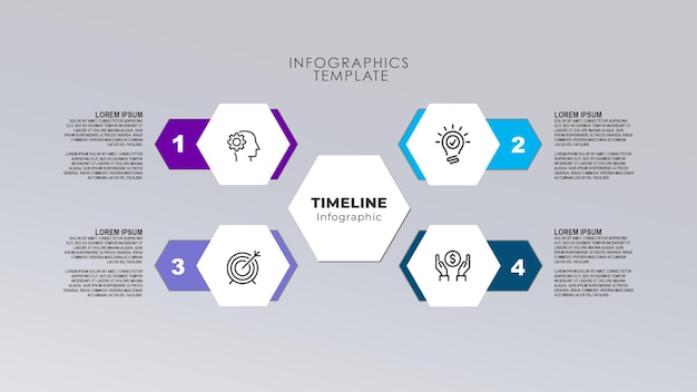 현대 Infographic 단계 개념 크리에이 티브 디자인