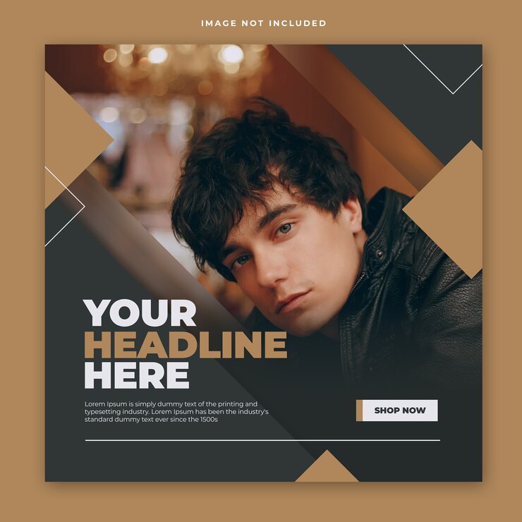 PSD modern instagram post template design