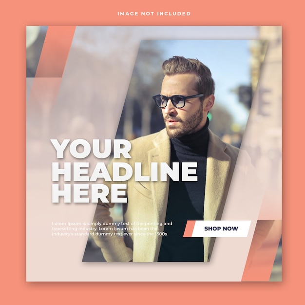 PSD modern instagram post template