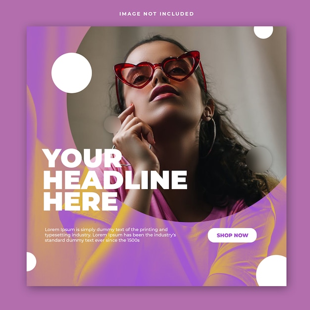 PSD modern instagram post template