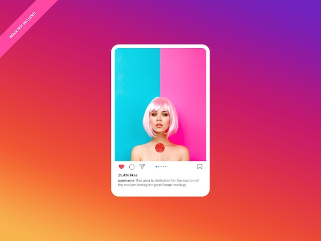 PSD modern instagram-postframe-model