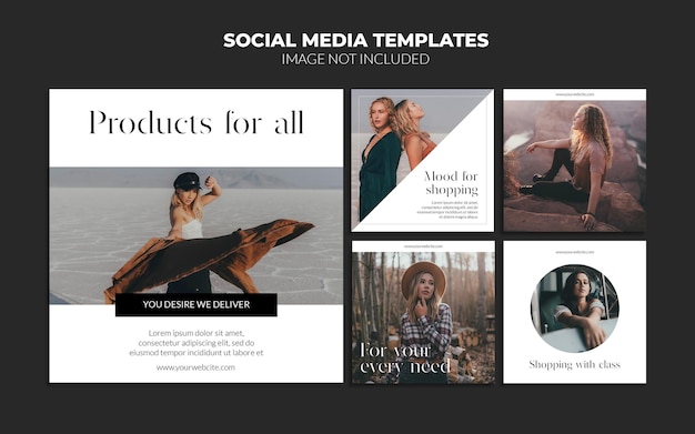 modern instagram social media post templates