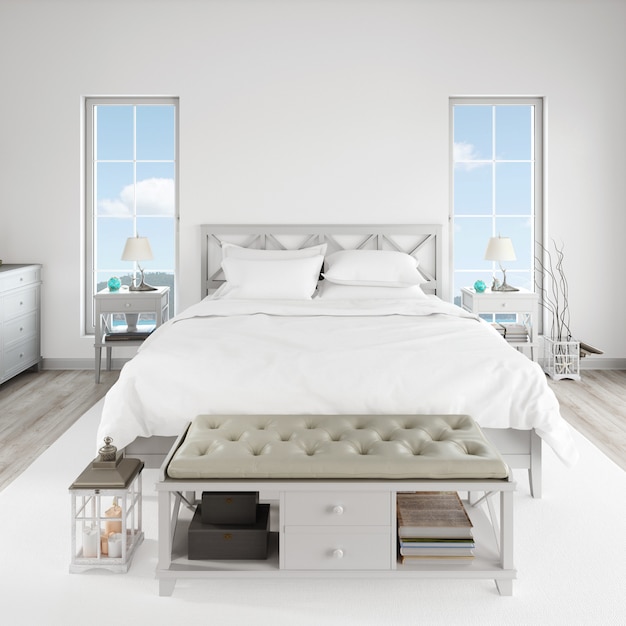 Modern interieur slaapkamer stijl
