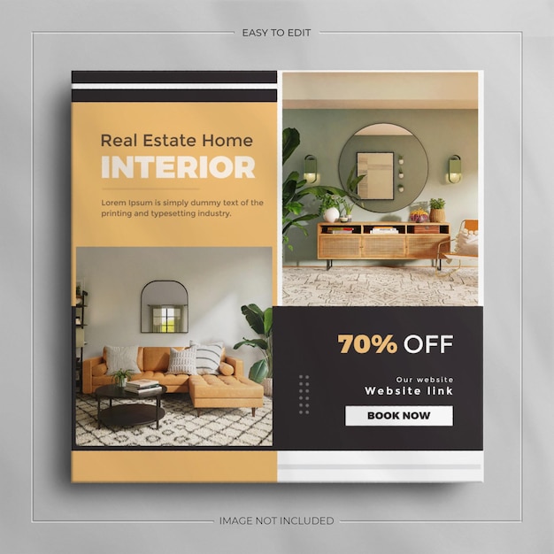 Modern interior furniture instagram story and social media post template