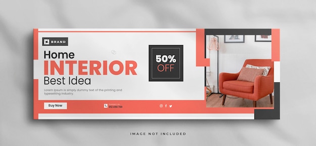 Modern Interior home for sale real estate facebook cover template