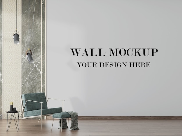 Modern interior wall background in 3d rendering