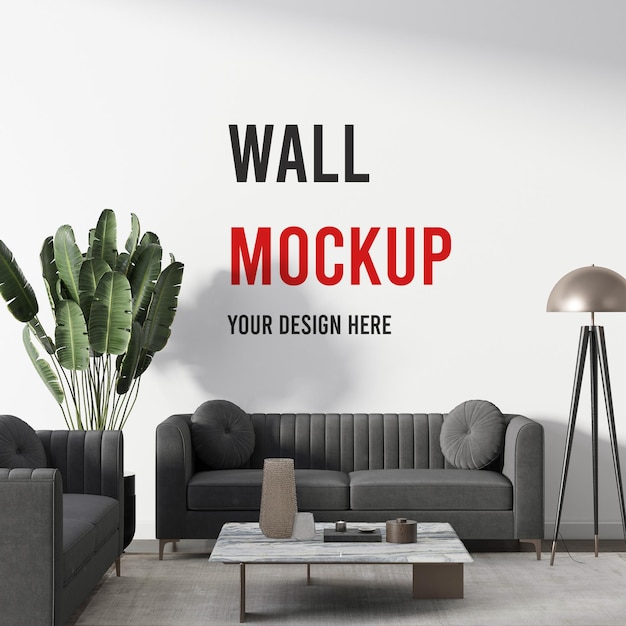 Modern interior wall mockup