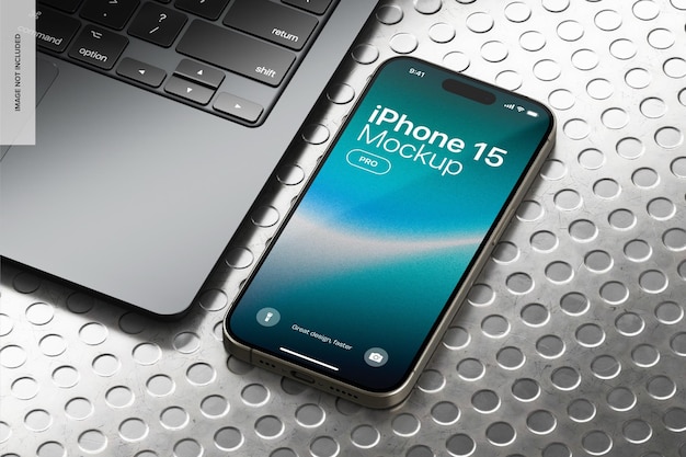 modern iphone 15 pro mockup