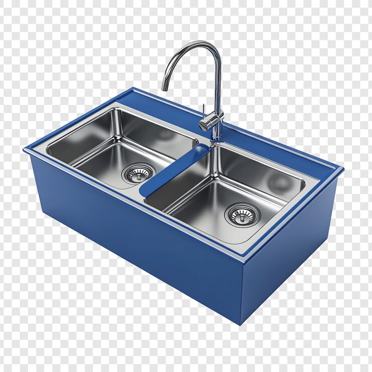 PSD modern kitchen sink with faucet
