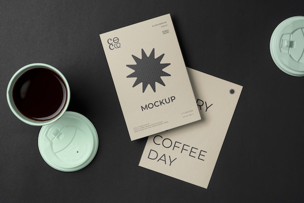 PSD modern koffiepakket branding mock-up