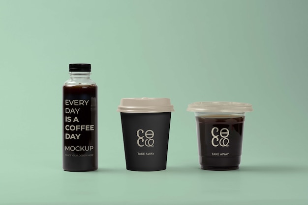 Modern koffiepakket branding mock-up