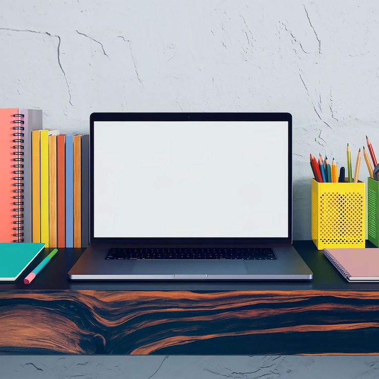 PSD modern laptop computer vector mockup