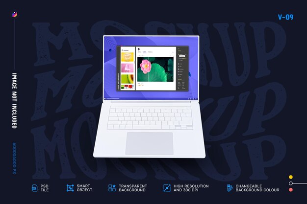 Design moderno del mockup dello schermo del laptop