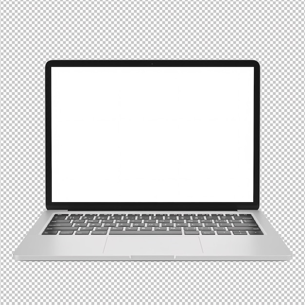 Modern Laptop with Blank Screen Ready for Design