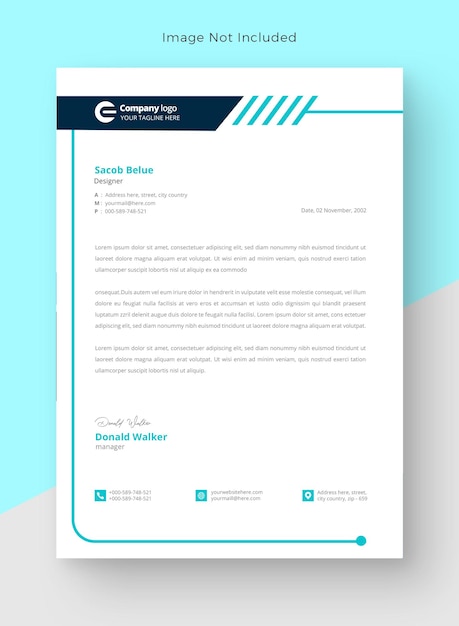 PSD modern letterhead design simple letterhead letterhead design