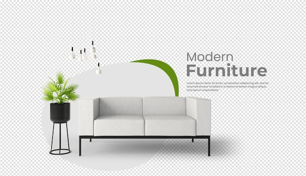 modern living room design with sofa