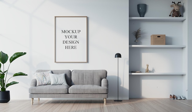 modern living room mockup