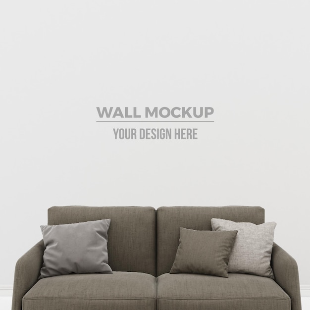 Mockup di decorazione soggiorno moderno e divano