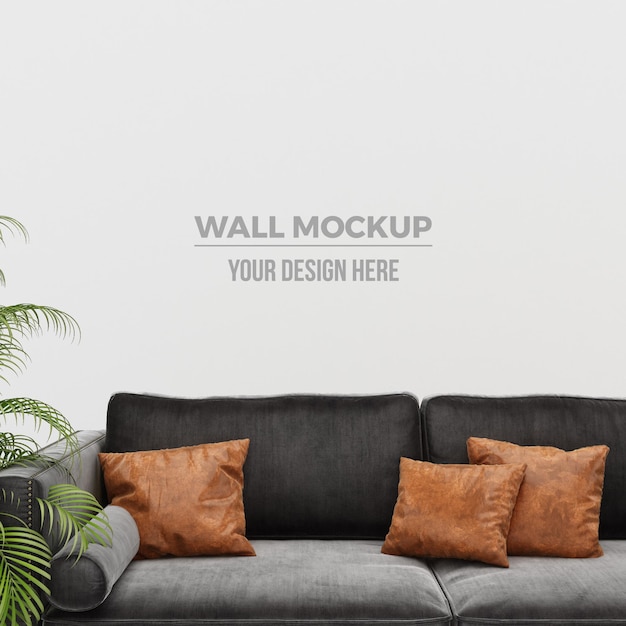 Mockup di decorazione soggiorno moderno e divano