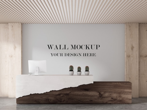 Modern lobby-wandmodel met rustiek ontwerp