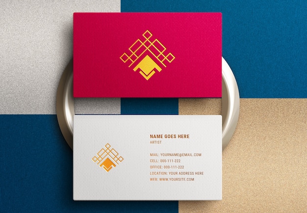 Modern logo mockup on luxury business card