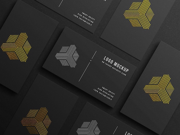 PSD modern logo mockup op luxe visitekaartje