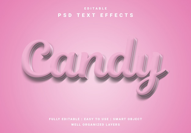 Modern love candy text effect