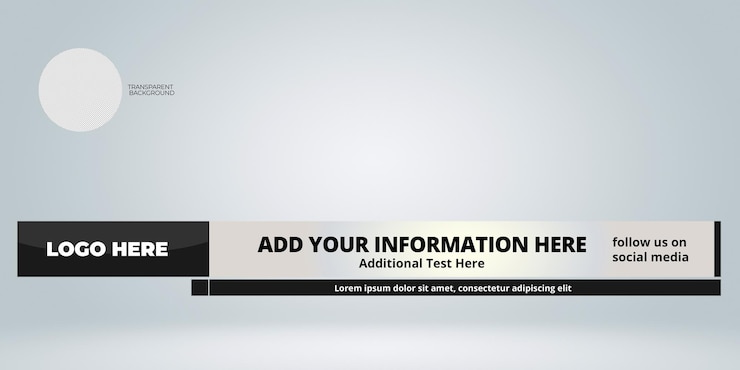 PSD modern lower third template