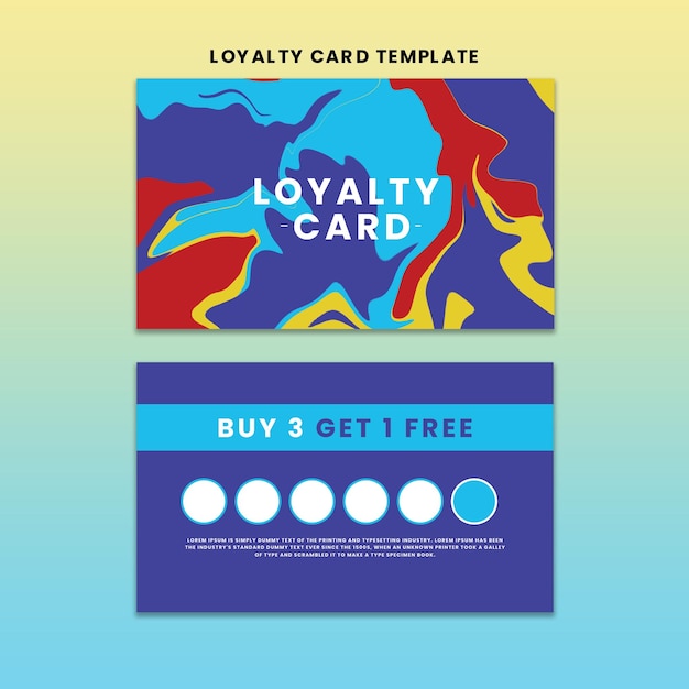 PSD modern loyalty card design template vector stock