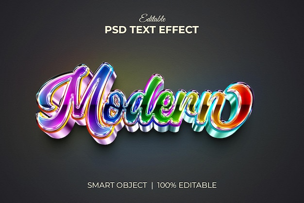 PSD mockup di effetto testo modificabile 3d moderno e di lusso psd premium