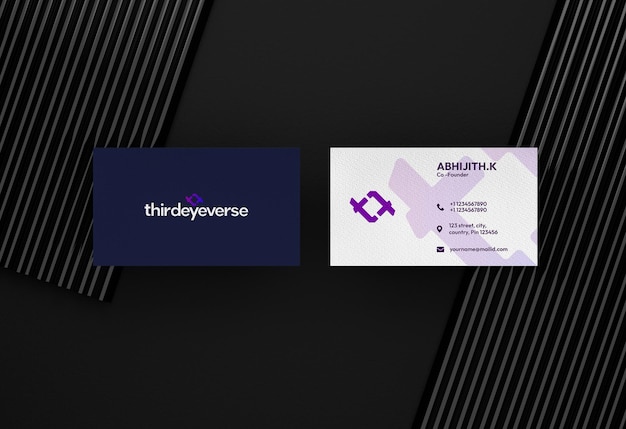 modern and luxury business card mockup
