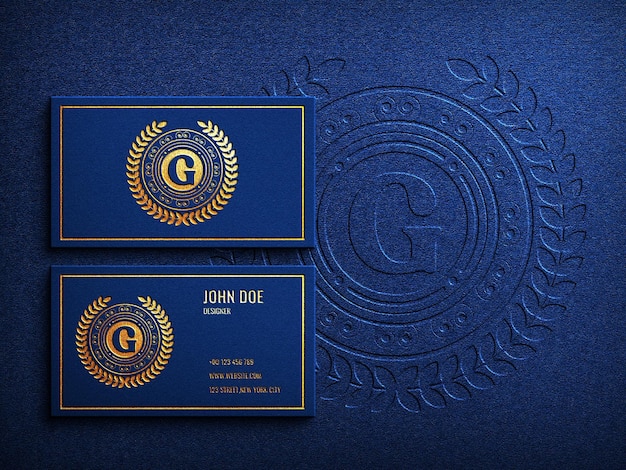 PSD modern and luxury business card mockup