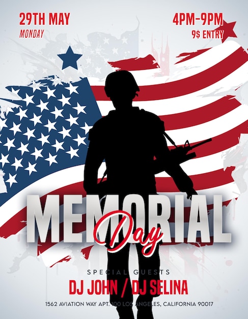 Volantino del memorial day moderno