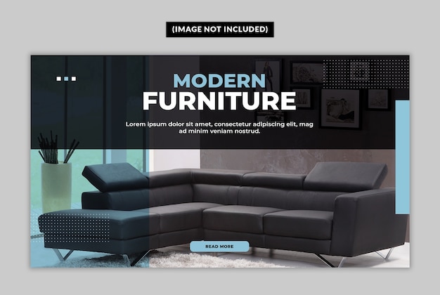 Modern meubilair websjabloon voor spandoek