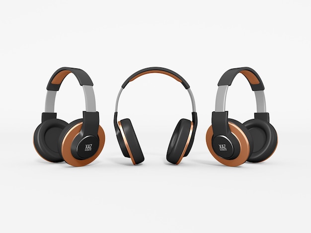 modern minimal headphone branding mockup