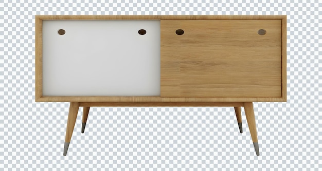 PSD modern minimalism wooden tv cabinet. transparent.