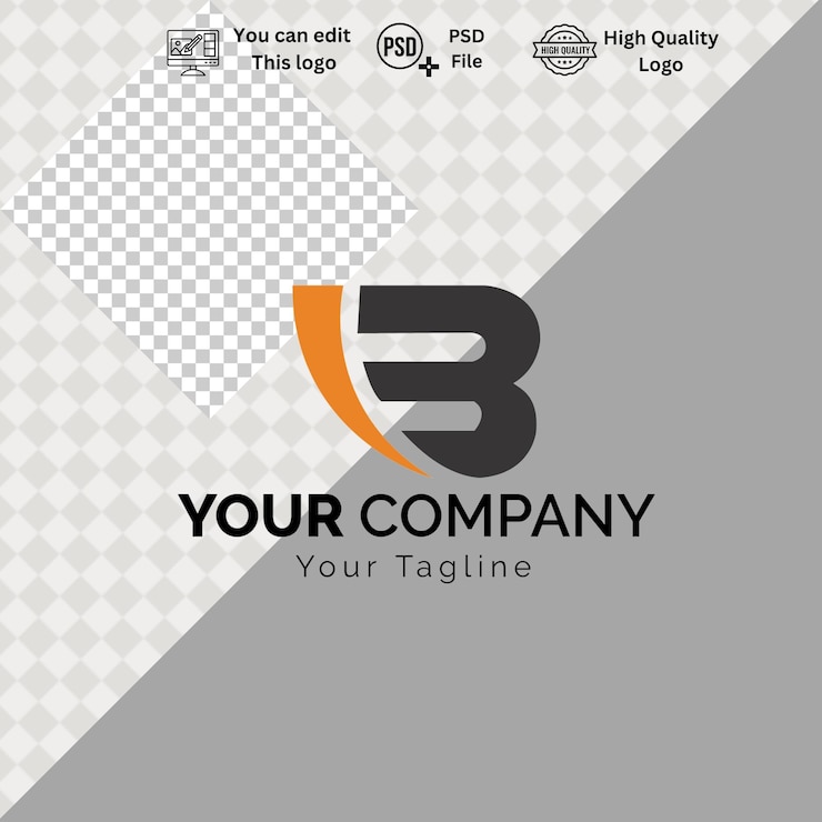 PSD modern minimalist b logo