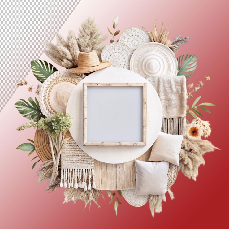PSD modern minimalist boohoo style for social media isolated on transparent background