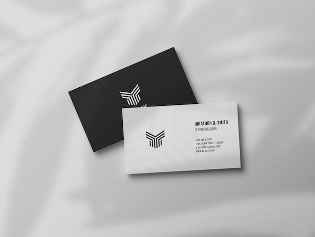 Modern minimalist business card mockup