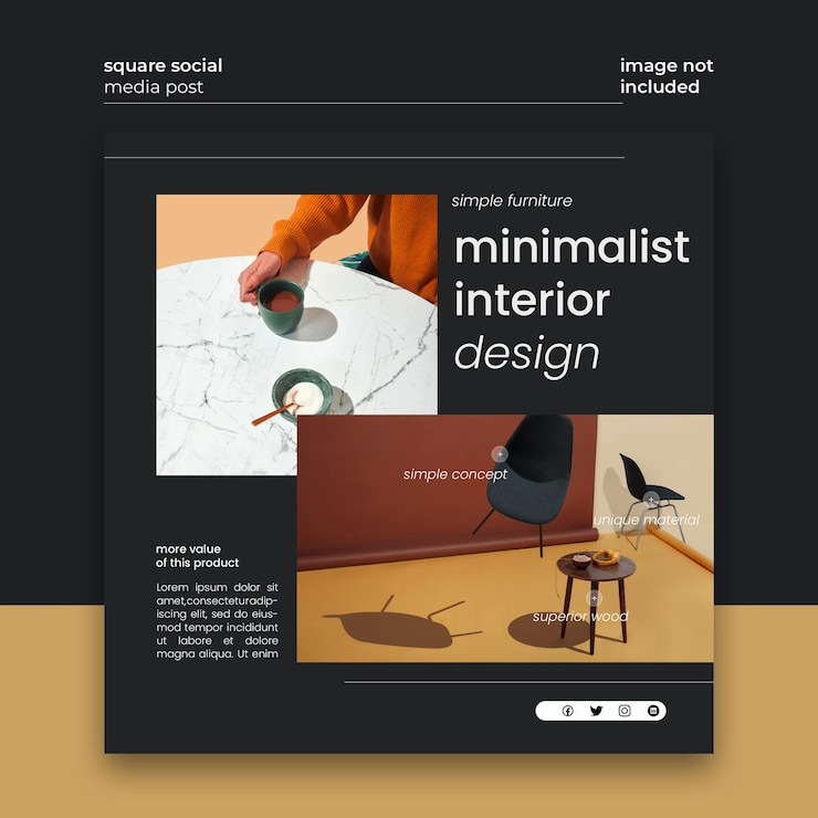PSD modern and minimalist furniture instagram post03