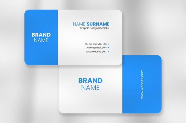 Modern minimalist rounded business card mockup